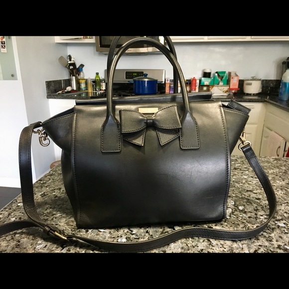 Kate Spade Black Leather Montrose Avenue Charee. White mark shown in picture. - Picture 5 of 7